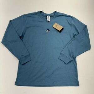 Nike ACG Lungs Long-Sleeve T-Shirt Denim Turquoise DR7753-006 Men's Small